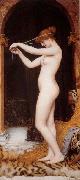 John William Godward Venus Binding her Hair oil painting artist